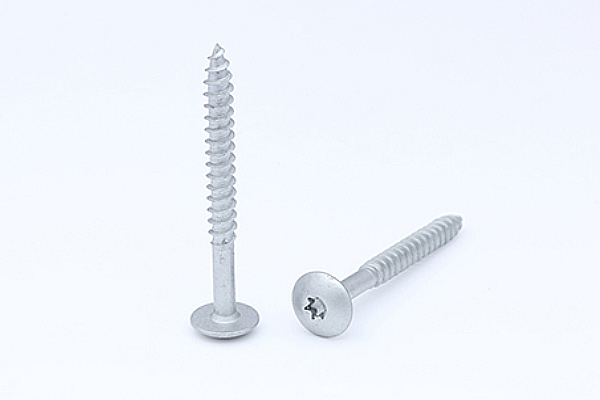 Hexalobular socket large flat head tapping screws