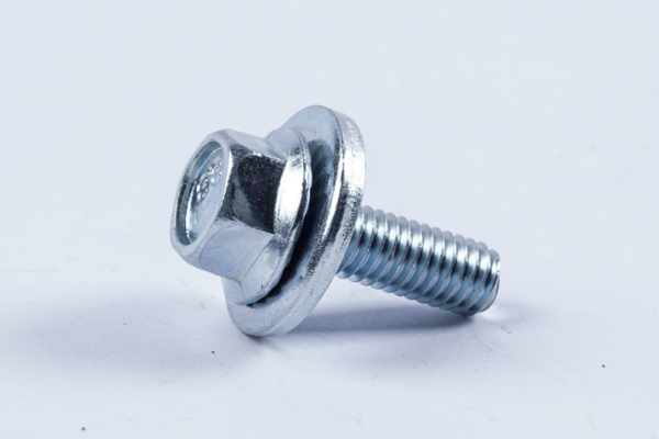 Hexagon socket screw with pad